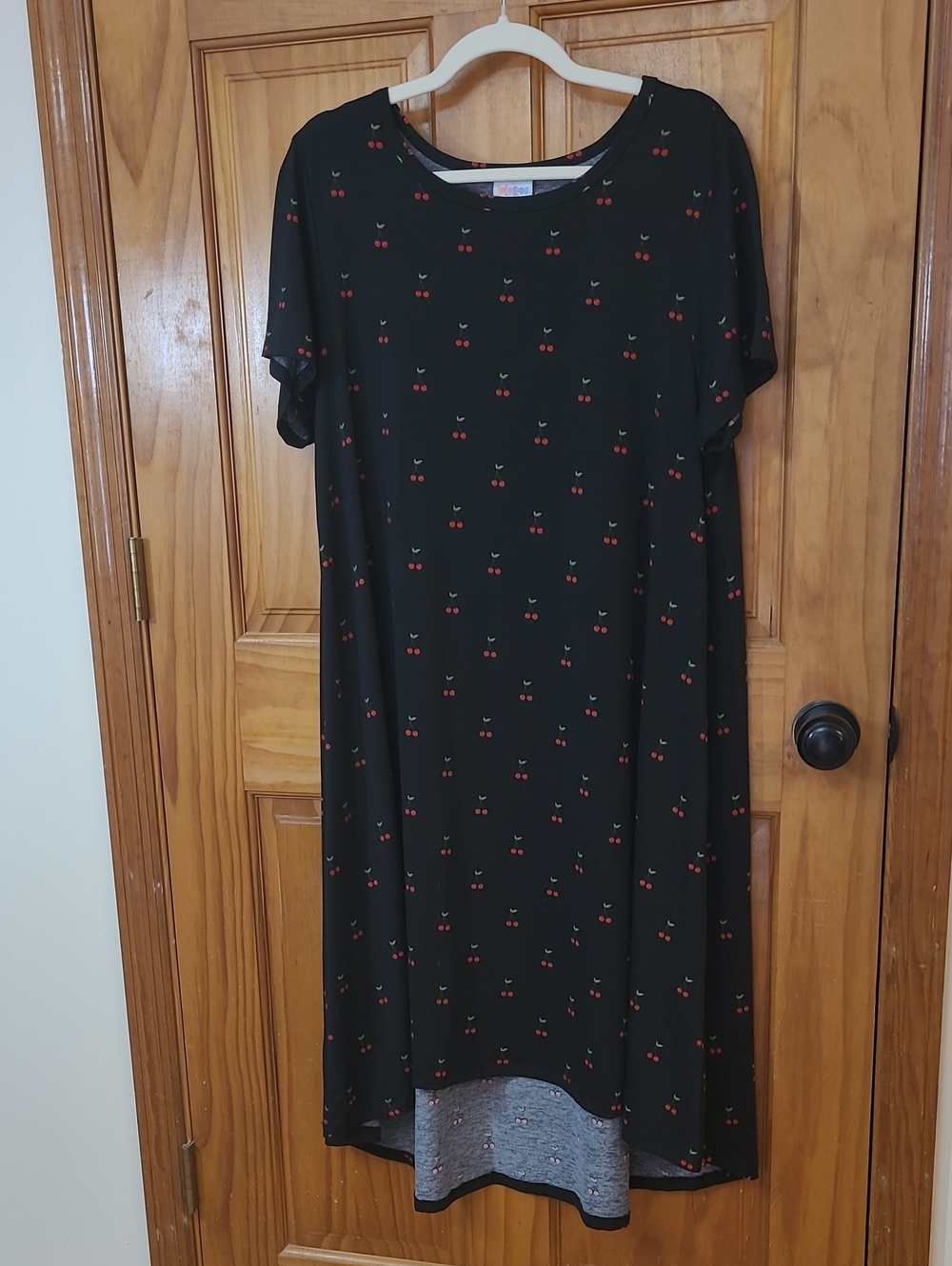 LuLaRoe Black Cherry Print Swing Dress